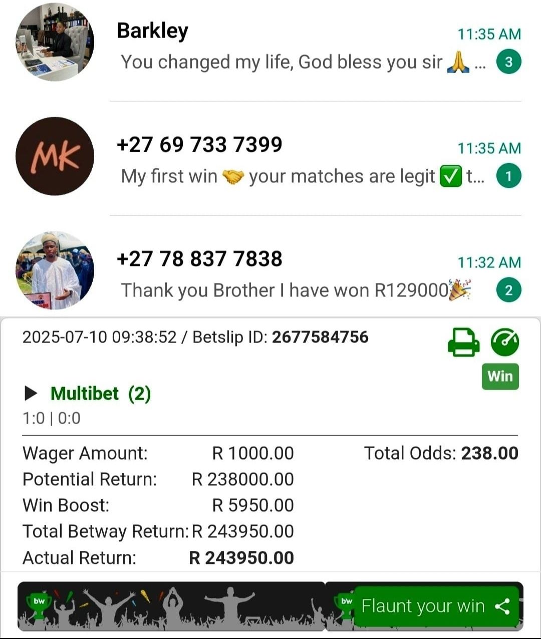 Sports Arena Facebook ad: BETWAY SOUTH AFRICA VIP