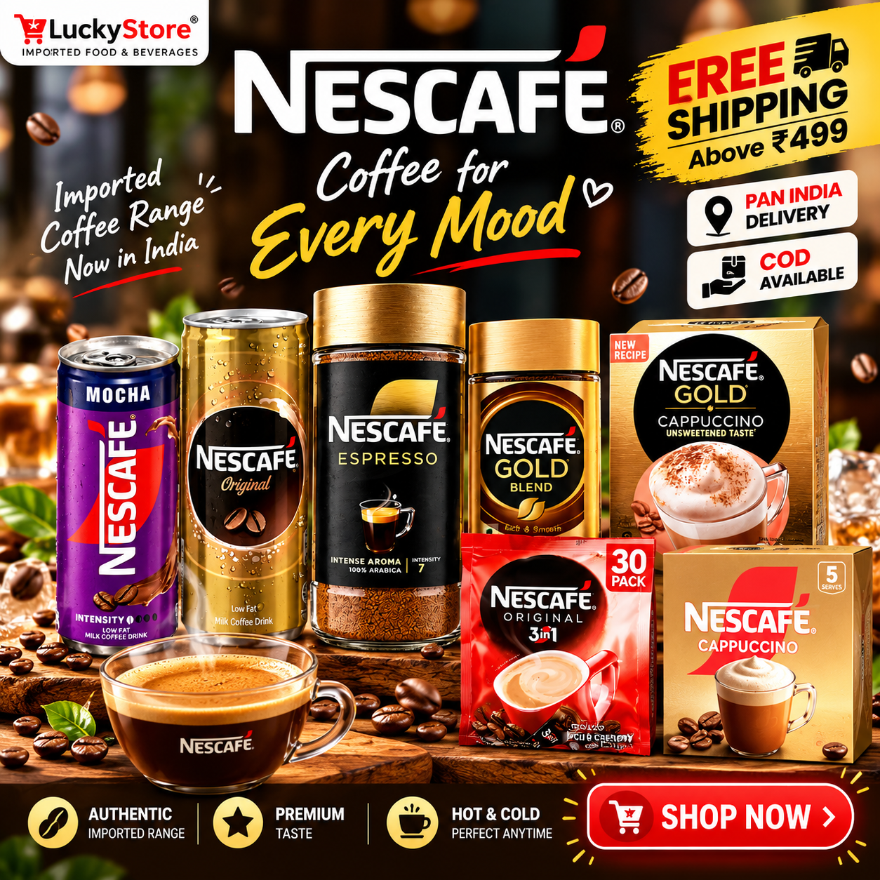 Lucky Store Food & Beverage Imported Facebook ad: Imported Grocery Store Online in India | LuckyStore get 10%