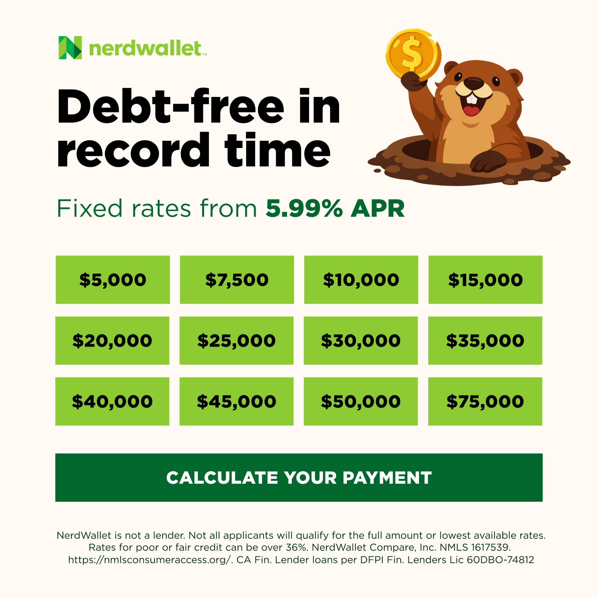 NerdWallet Facebook ad