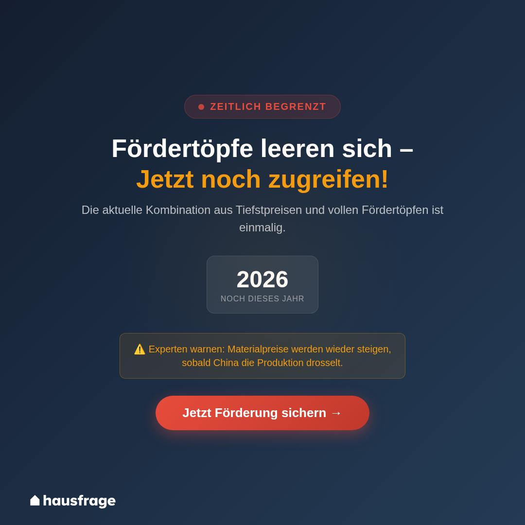 Hausfrage Facebook ad