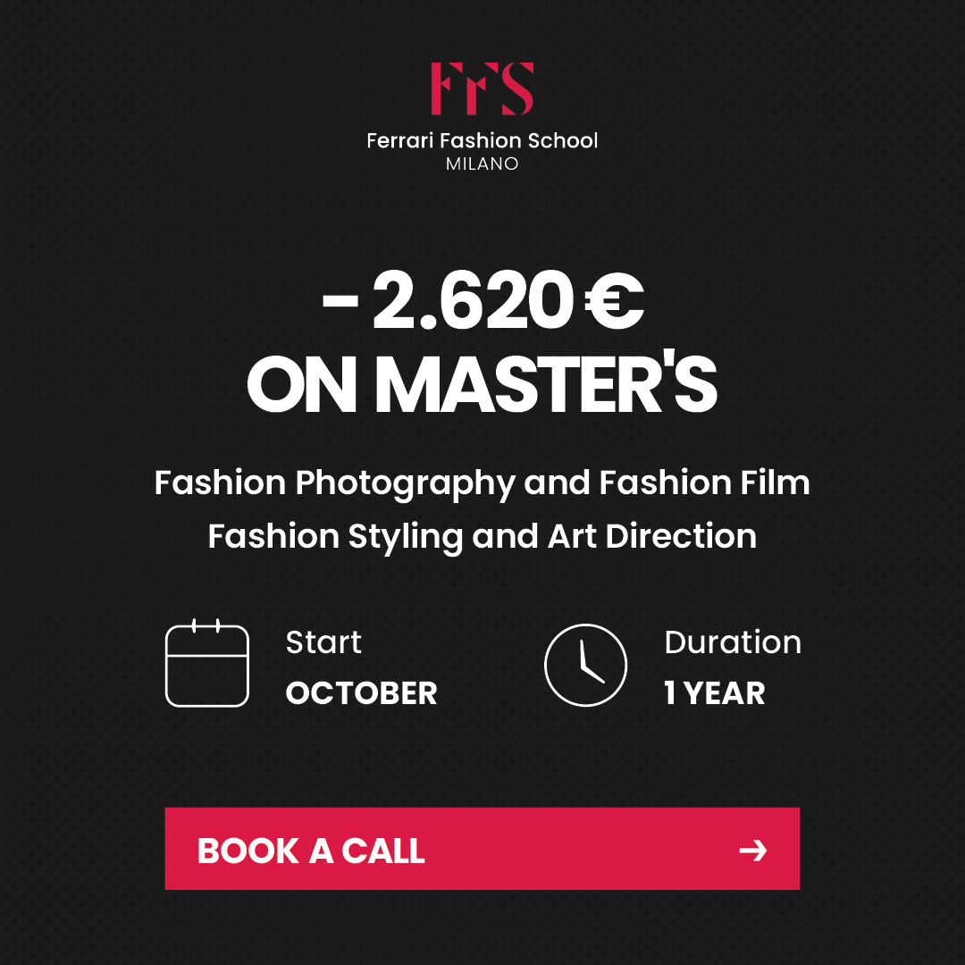 Ferrari Fashion School Facebook ad: -€2,620 off the Masters' fees for Fashion Photography…