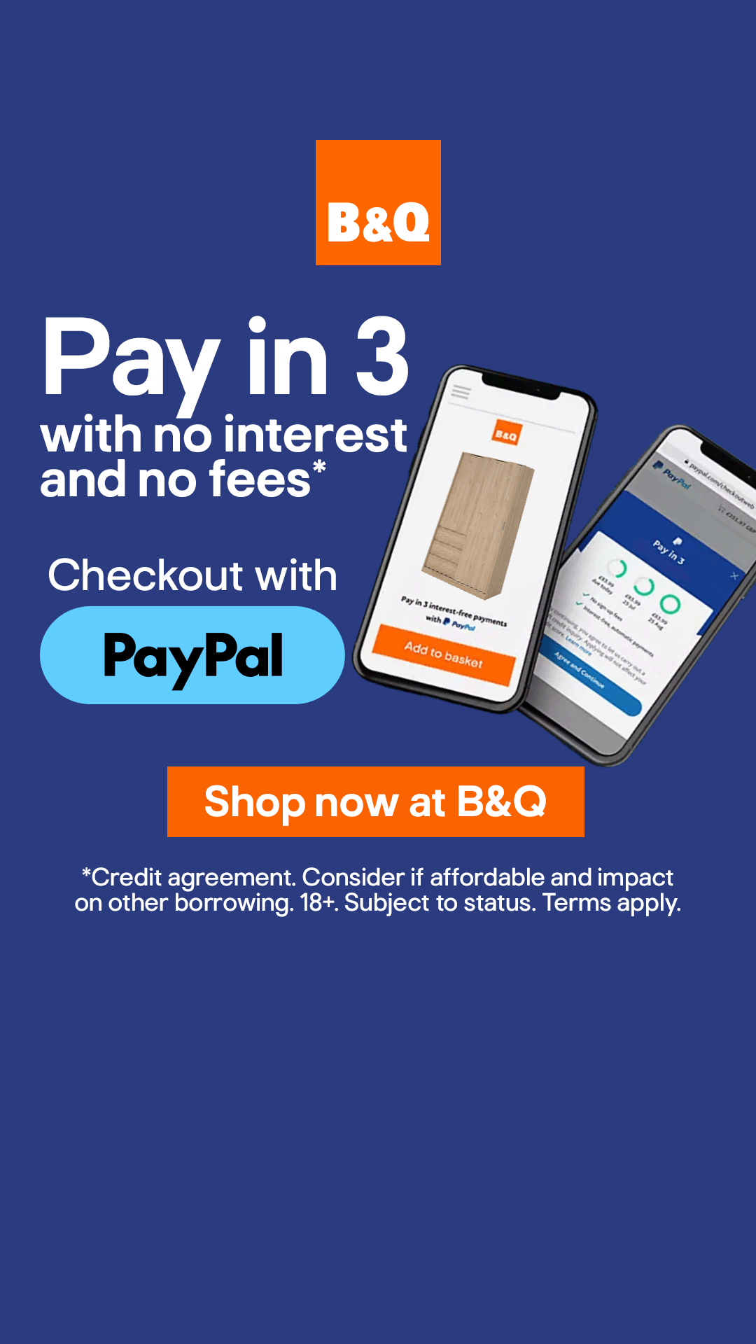 B&Q Facebook ad