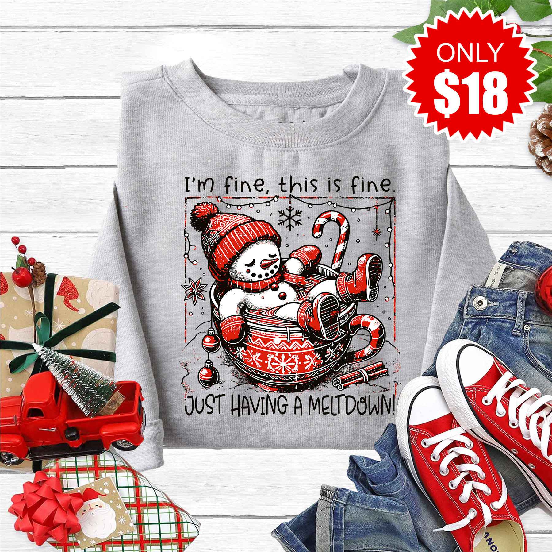 Love in Faith Facebook ad: Christmas Sweatshirts Starting at $20!