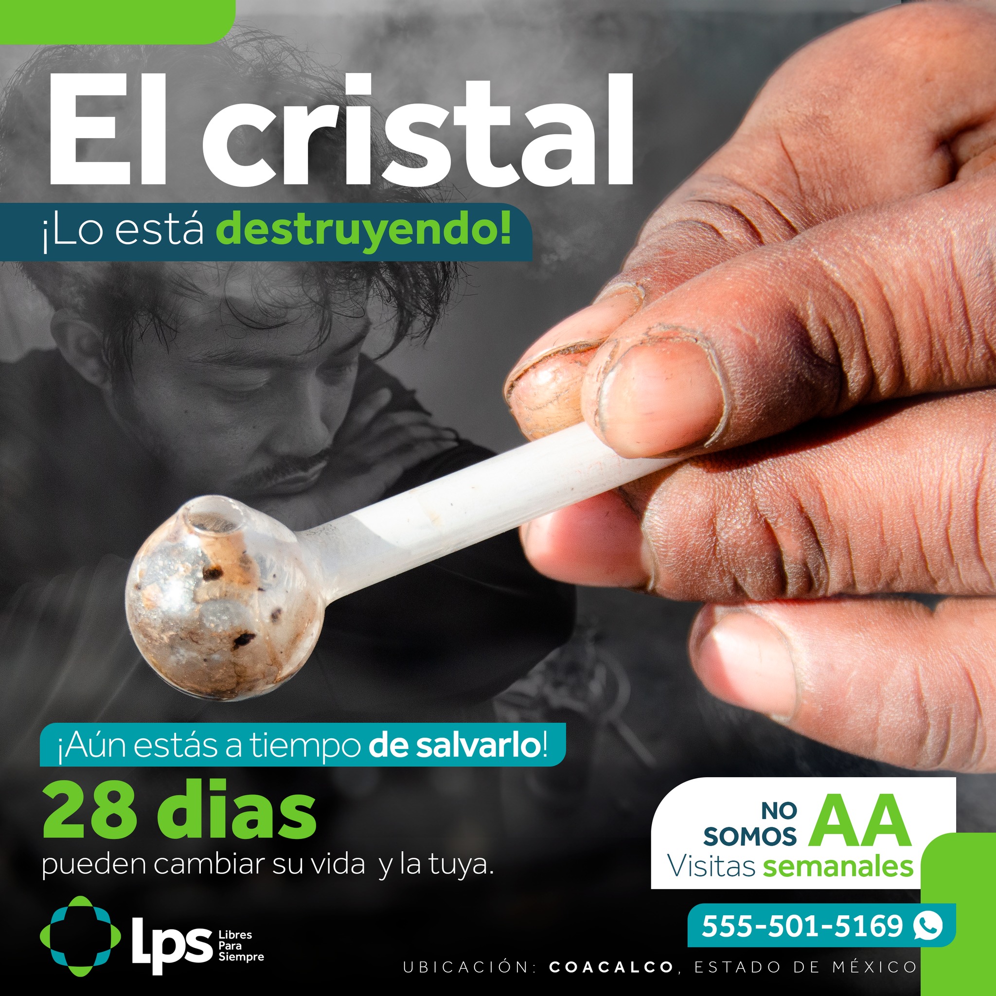 Clínica LPS Libres para Siempre Facebook ad: El cristal mata lento…