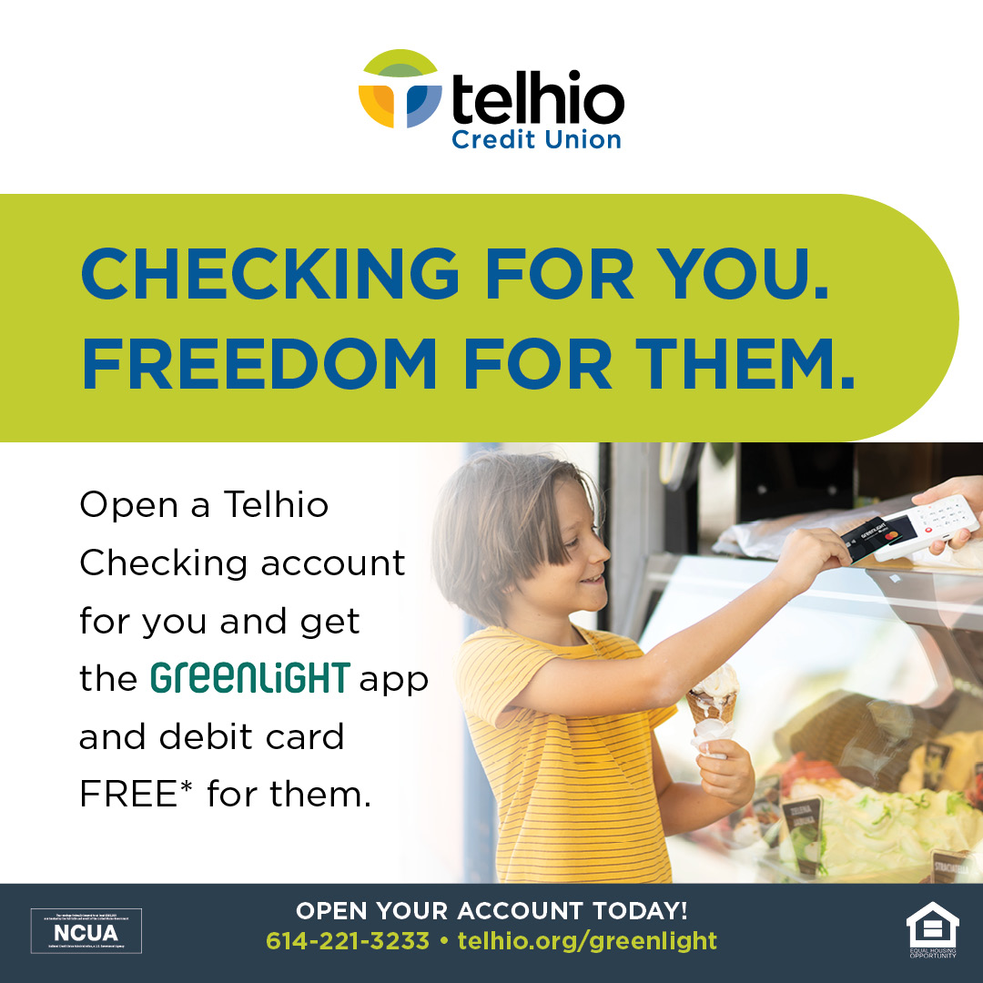 Telhio Credit Union Facebook ad: FREE Greenlight subscription