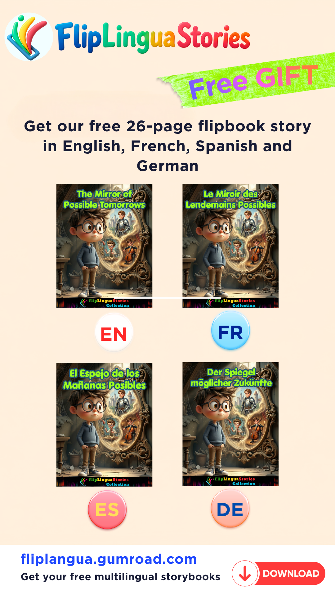 FliplinguaStories Facebook ad