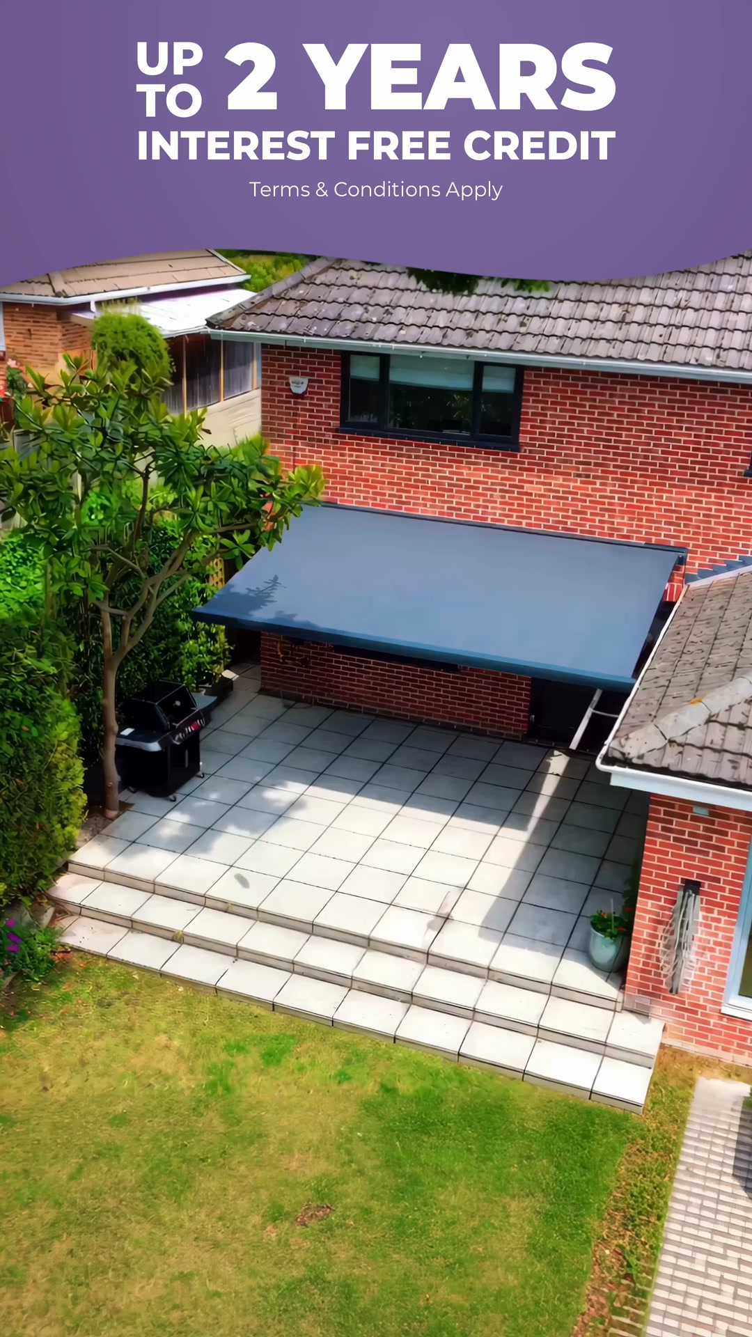 Crocodile Verandas Facebook ad: Up To 2 Years Interest Free Credit on Awnings