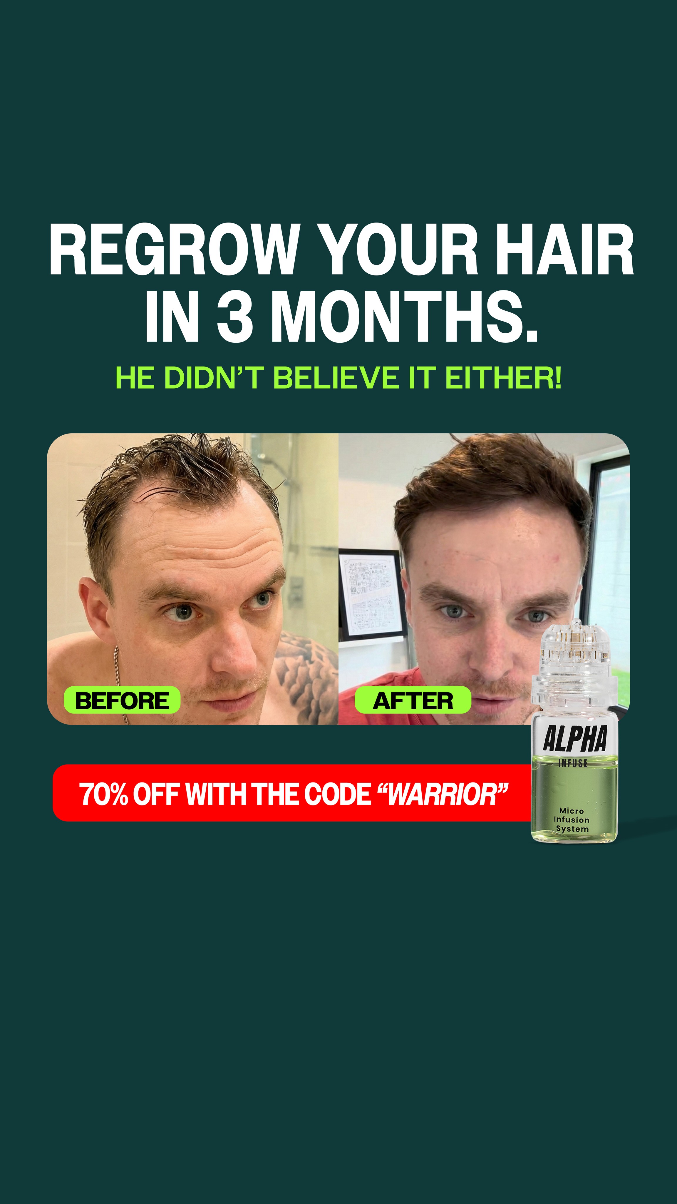 AlphaInfuse Facebook ad