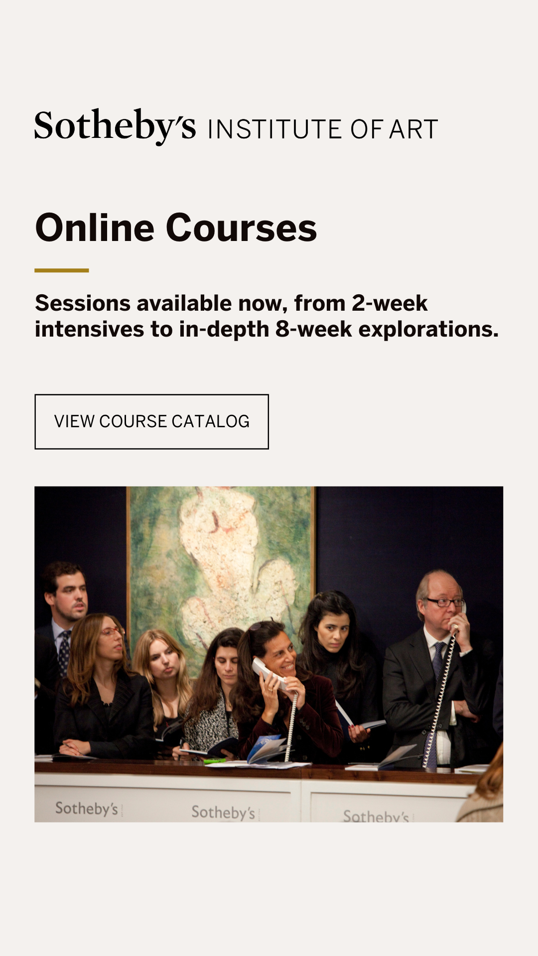 Sotheby's Institute of Art Facebook ad