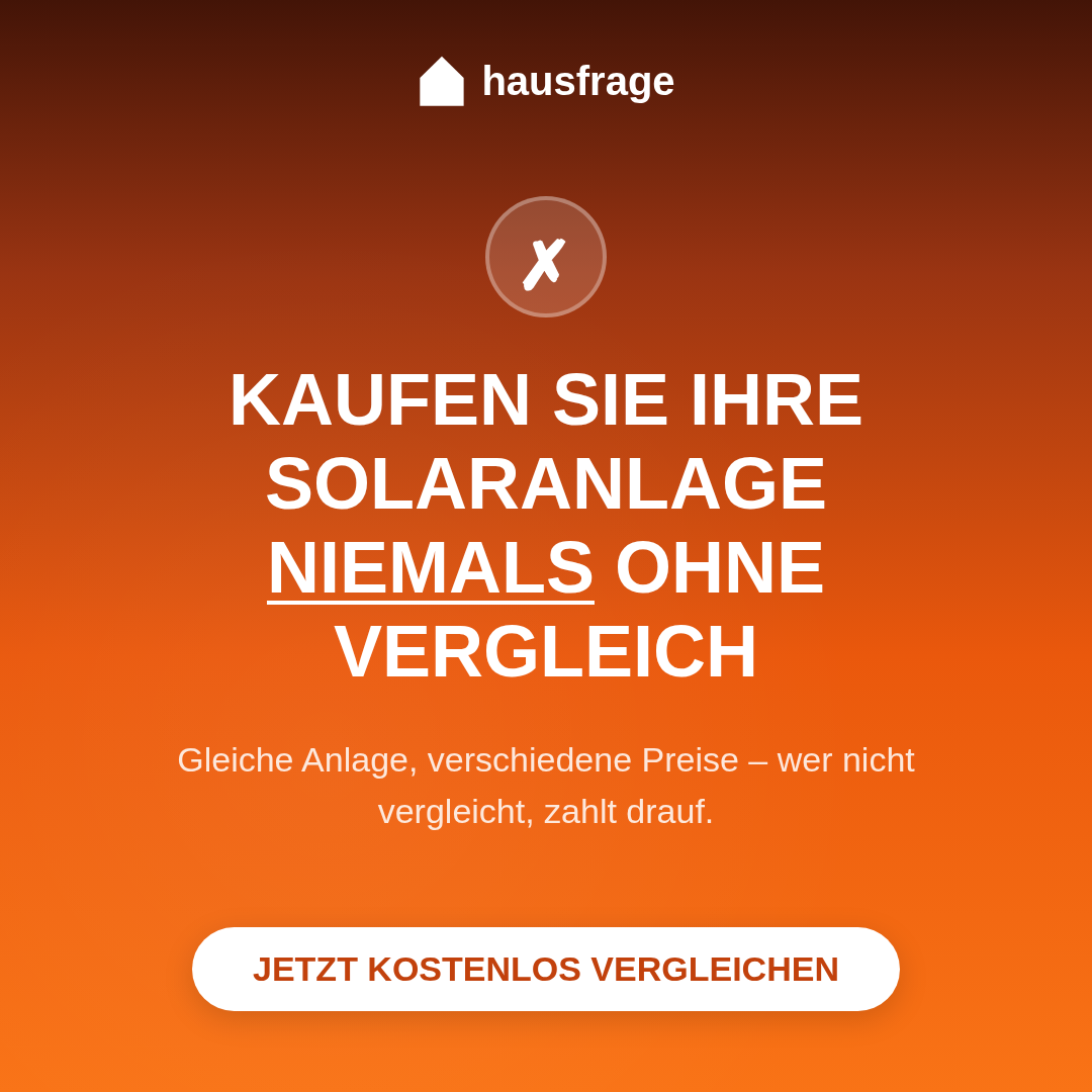 Hausfrage Facebook ad