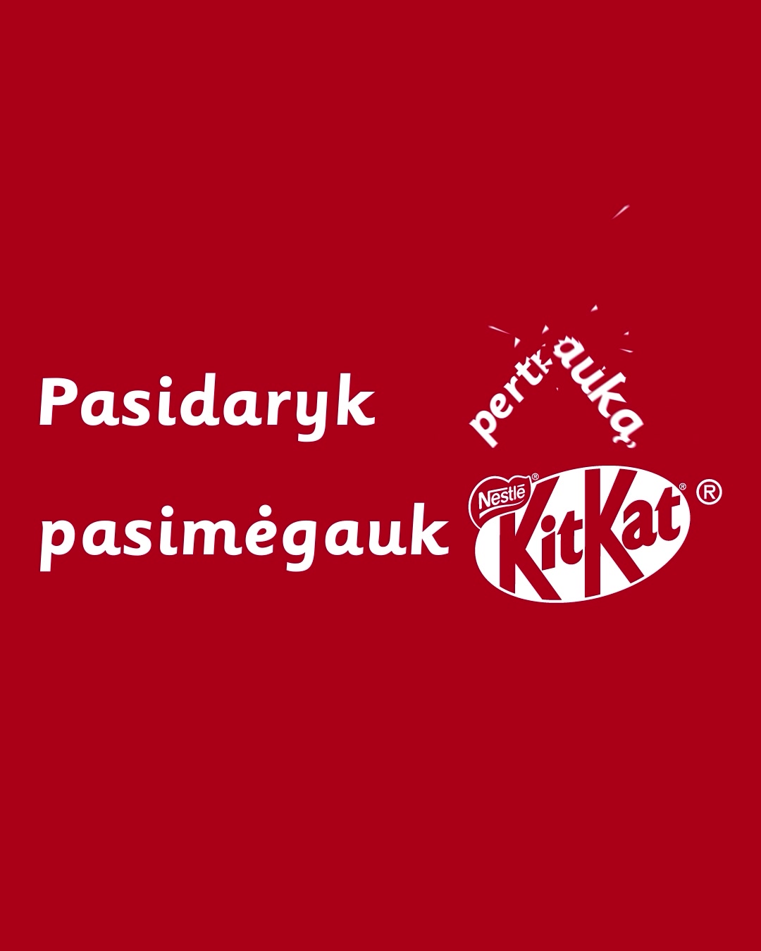 KitKat Facebook ad: Pasimėgauk KitKat!