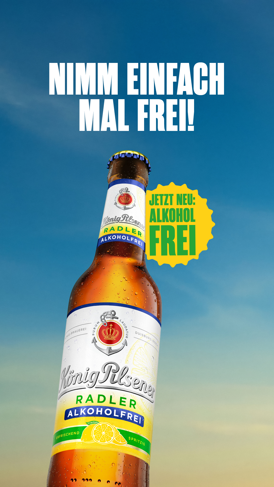König Pilsener Facebook ad: König Pilsener Radler Alkoholfrei