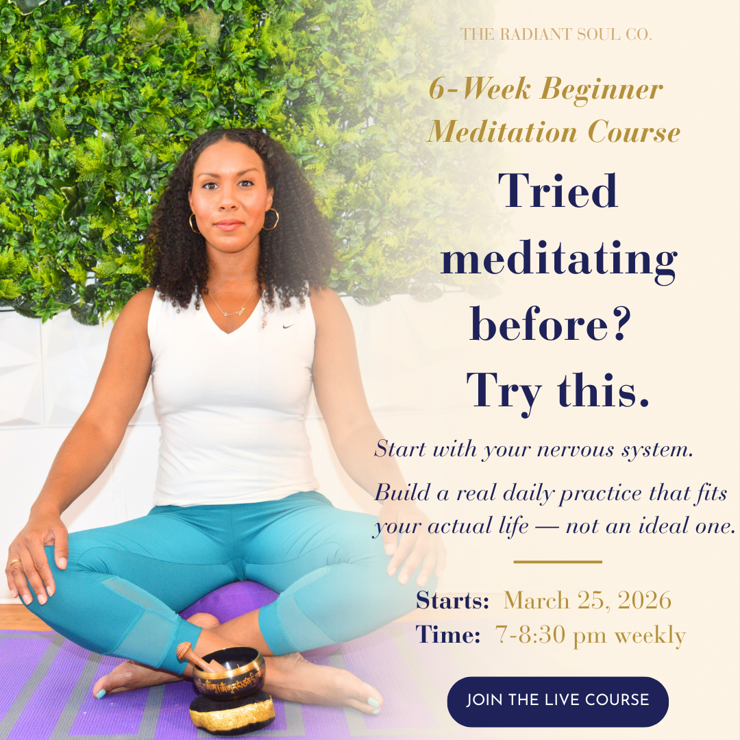 The Radiant Soul Co. Facebook ad: Learn to Meditate, For Real This Time