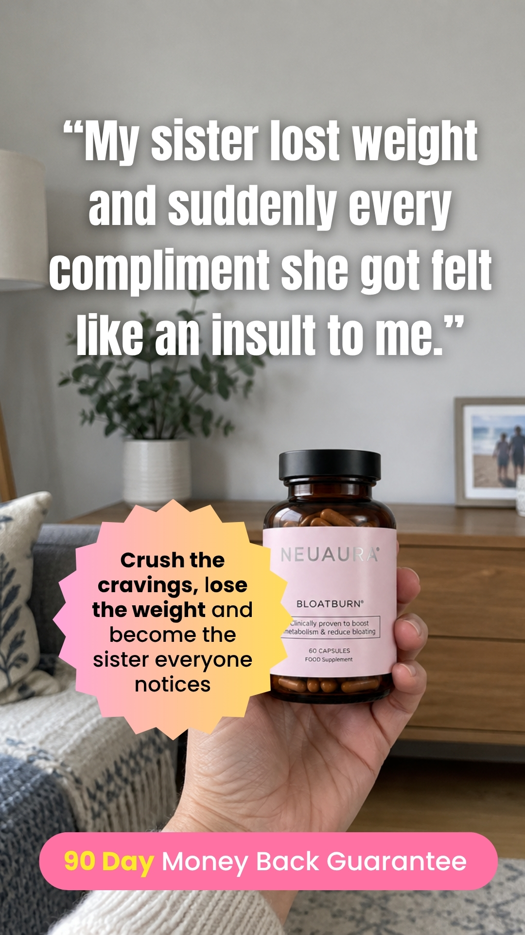 Neuaura Facebook ad: Beat Bloat in 60 Minutes