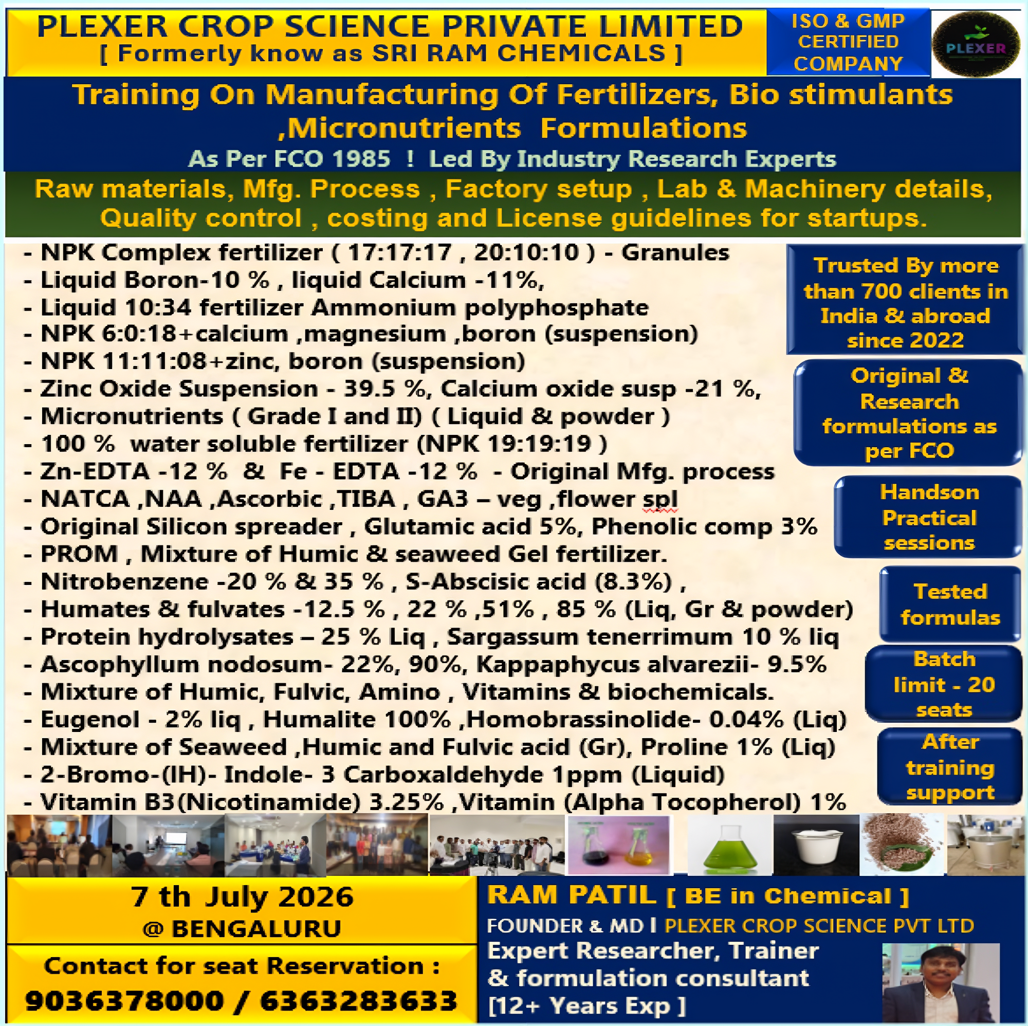 Agri Entrepreneurship training by sri ram chemicals Facebook ad from Jun 18, 2026
