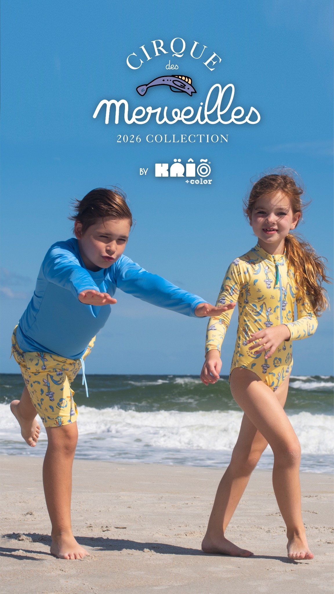 Krio Color. Stylish & Fun Children's Sun UV Swimwear Facebook ad from Aug 14, 2026