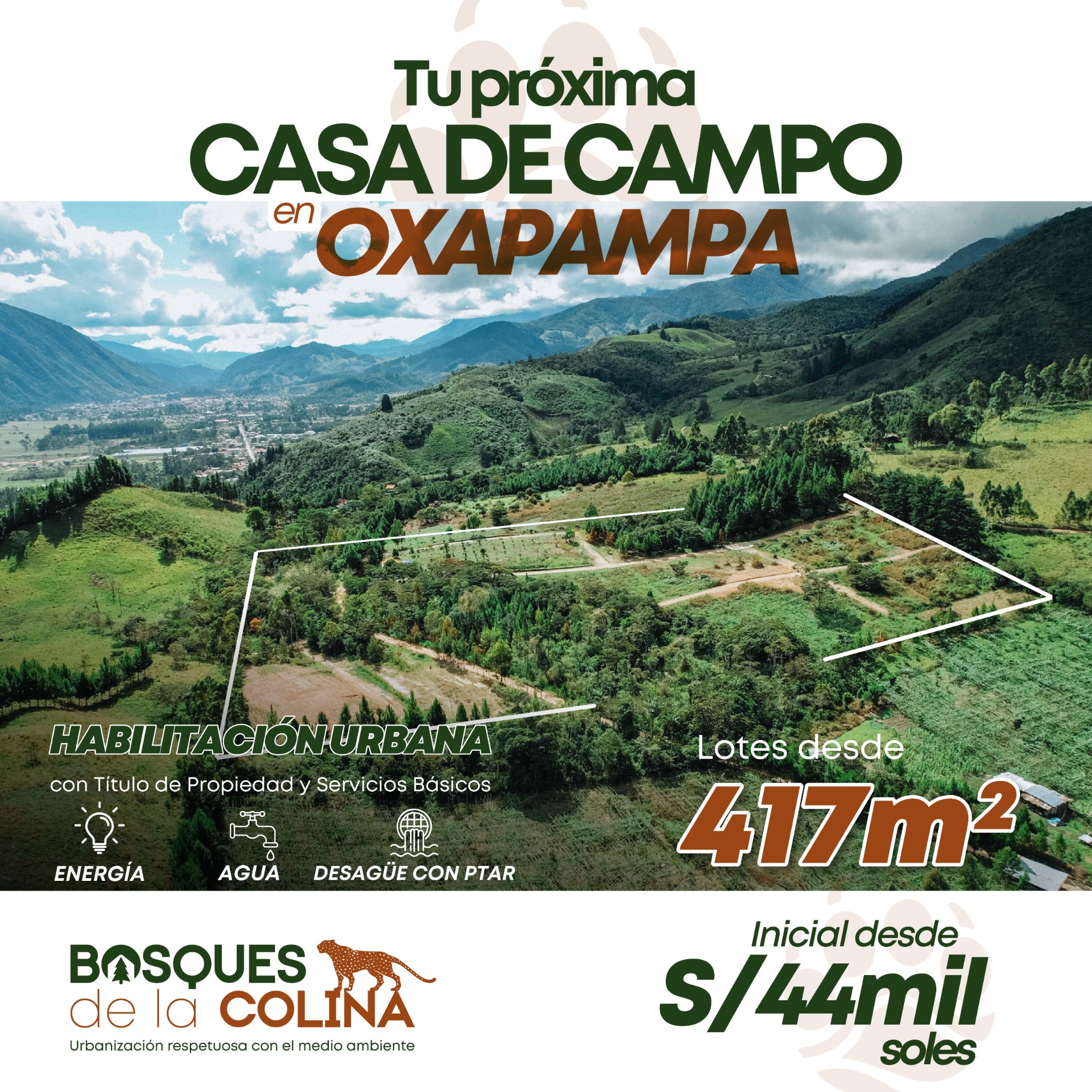 Bosques de la colina Facebook ad: Exclusivos lotes en Oxapampa ¡Aprovecha!