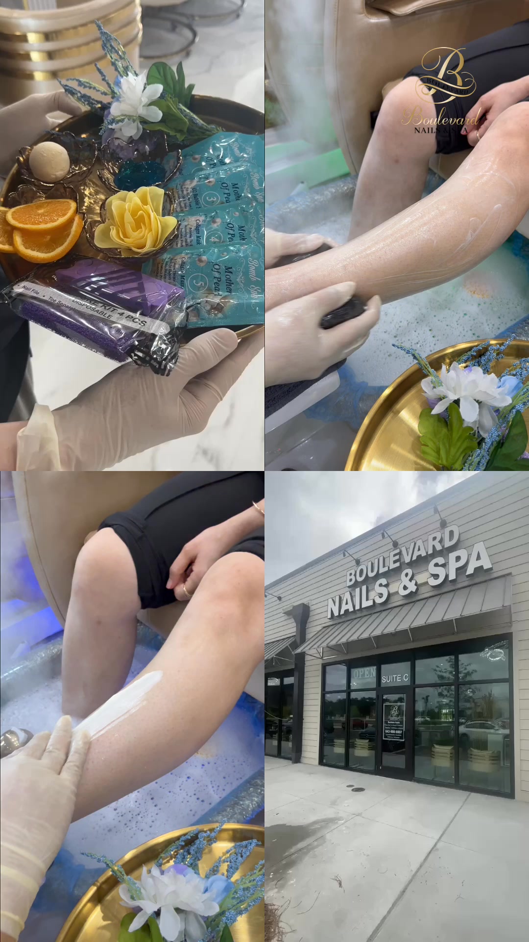 Boulevard Nails & Spa Facebook ad: 10-Step Spa Experience Awaits You