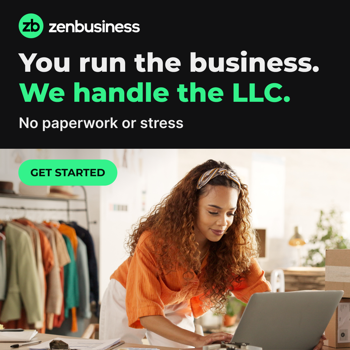 ZenBusiness Facebook ad