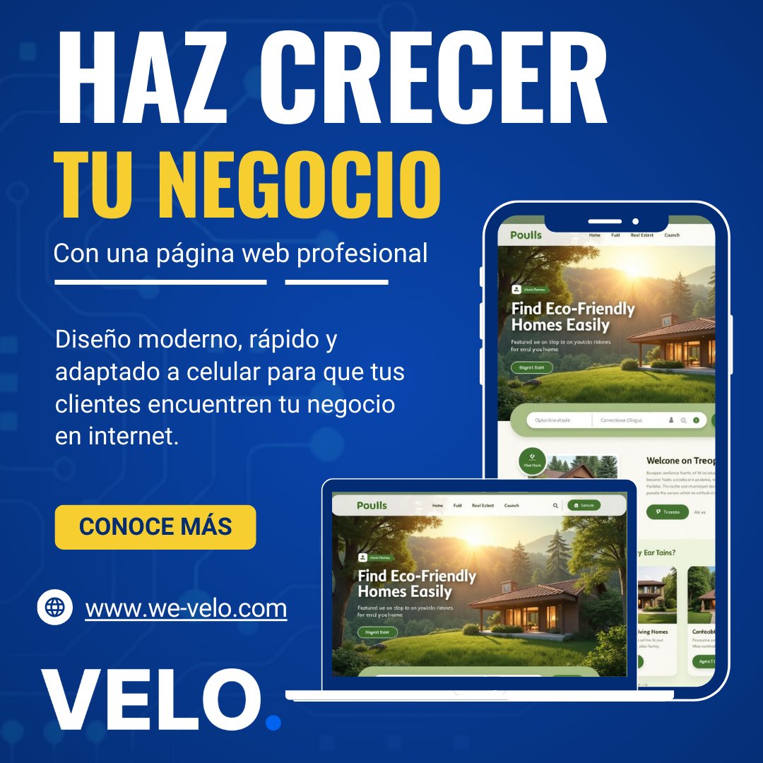 VELO Facebook ad: Haz crecer tu negocio en internet.