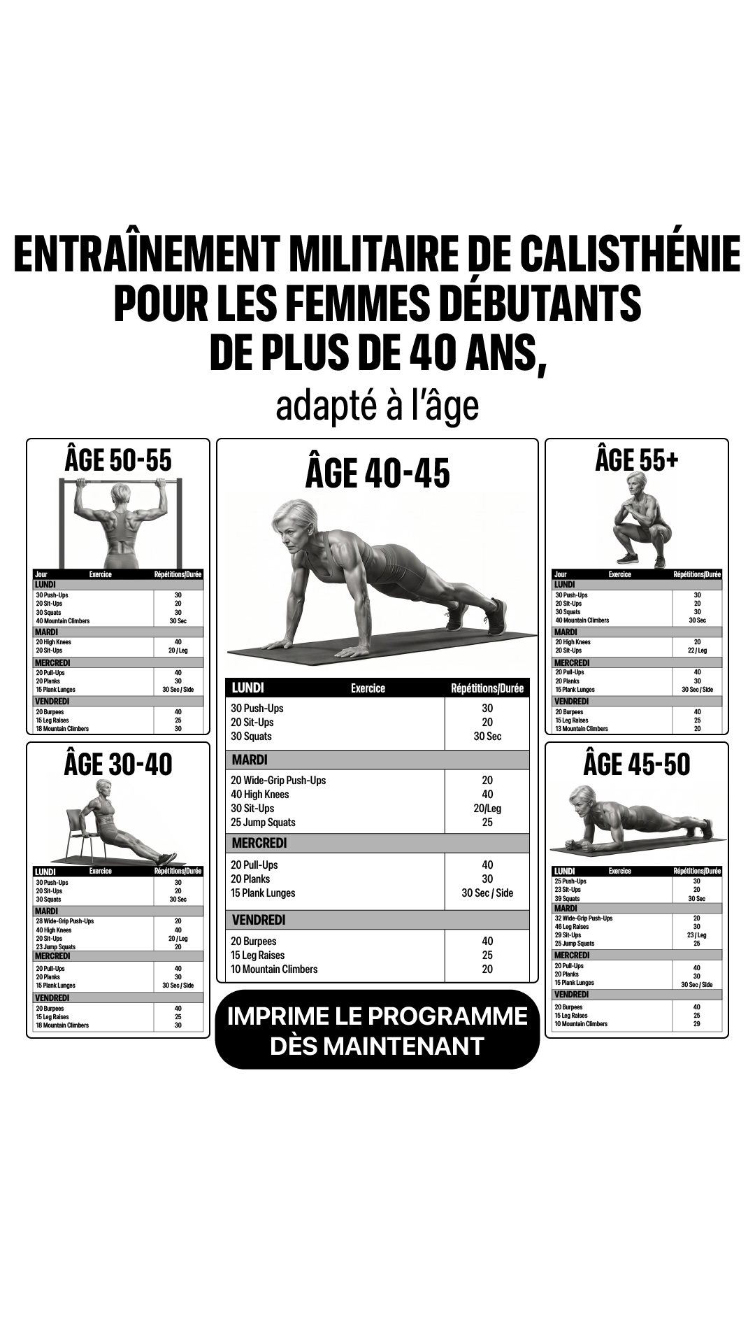 Male Calisthenics Challenge Facebook ad