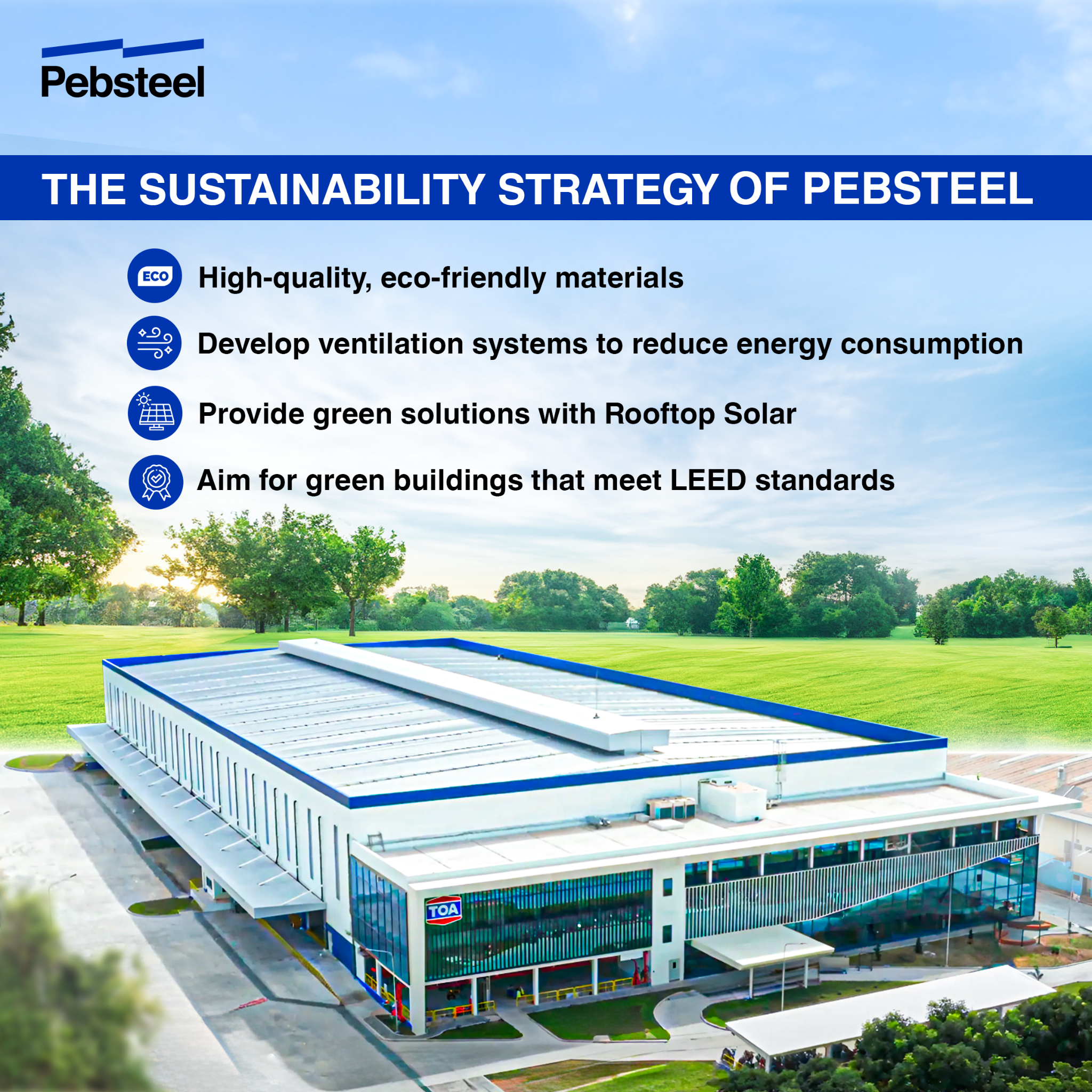 Pebsteel Indonesia Facebook ad: STRATEGI KEBERLANJUTAN PEBSTEEL