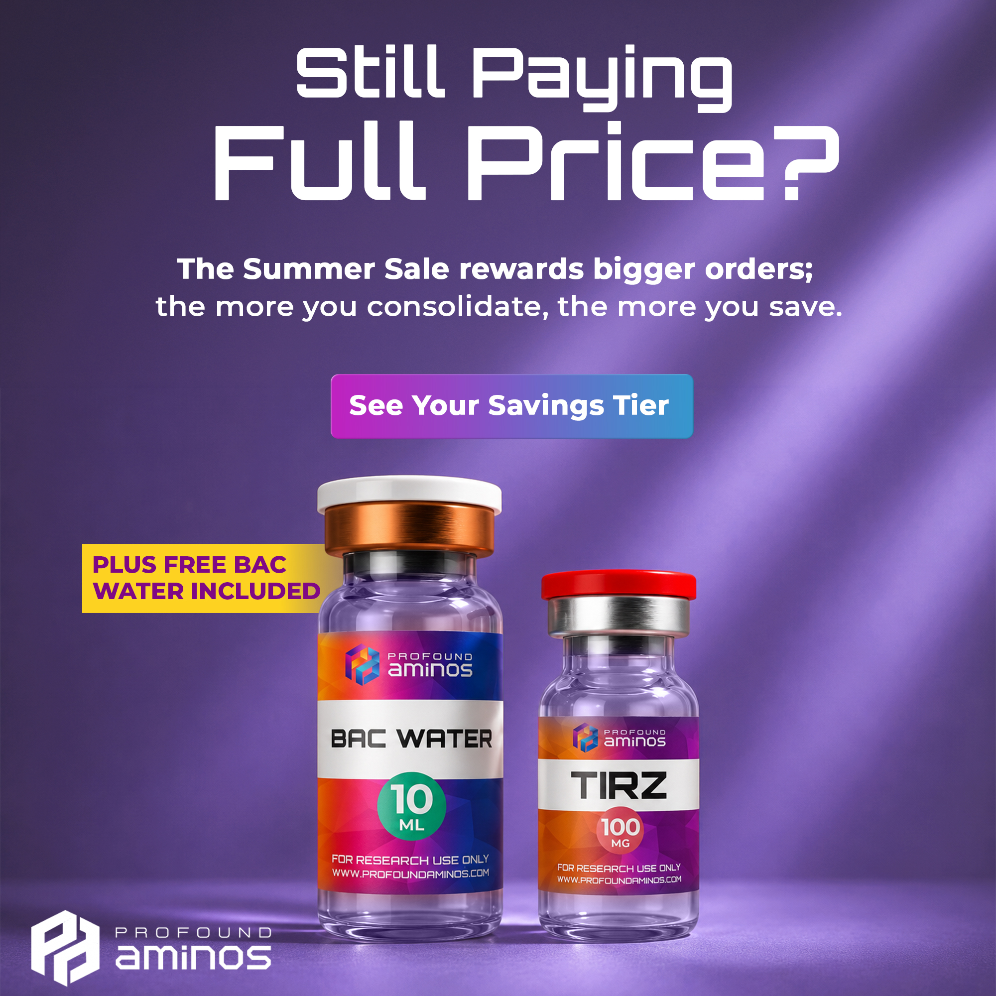Profound aminos Facebook ad from Aug 13, 2026