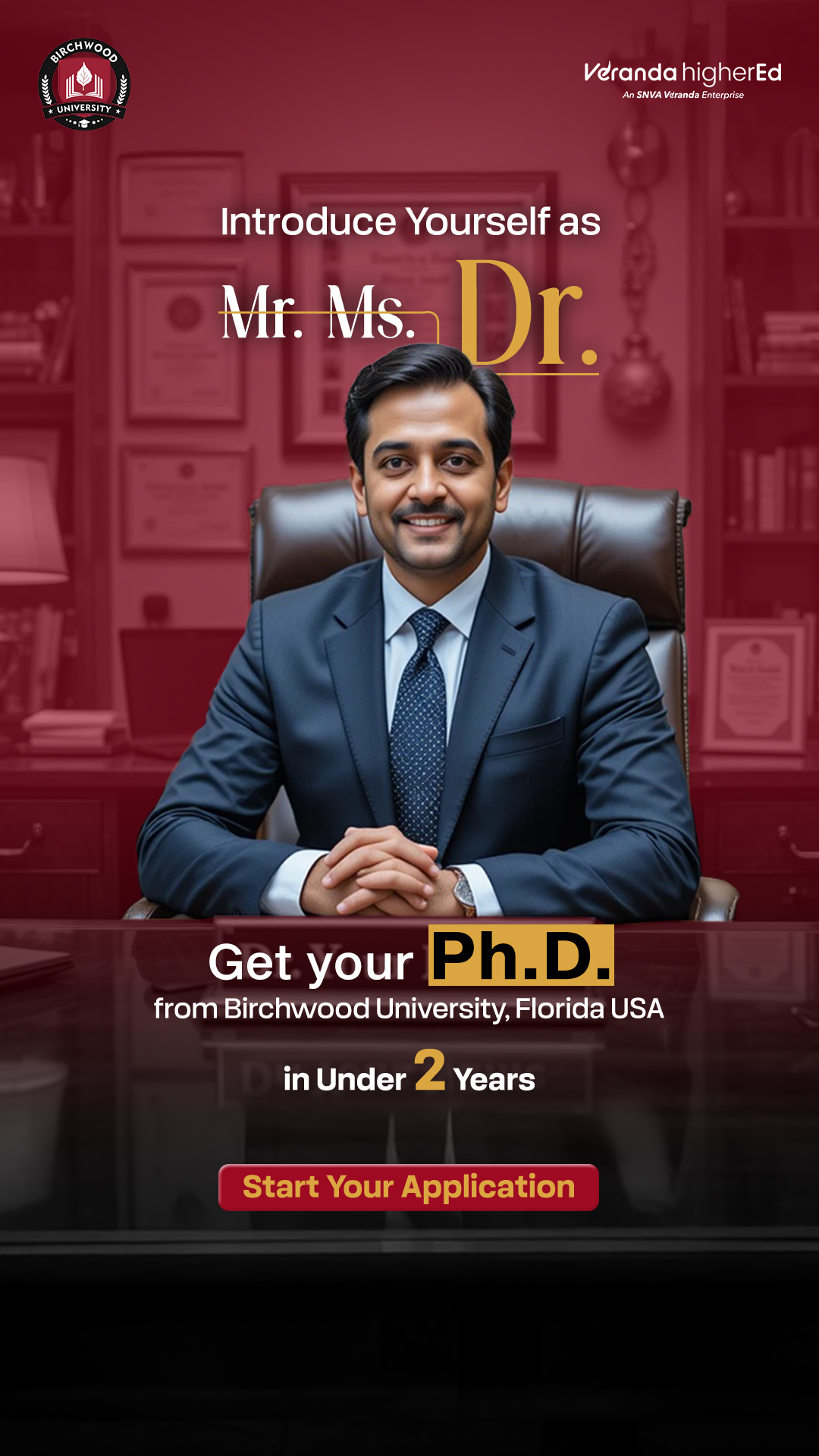 Birchwood University Facebook ad