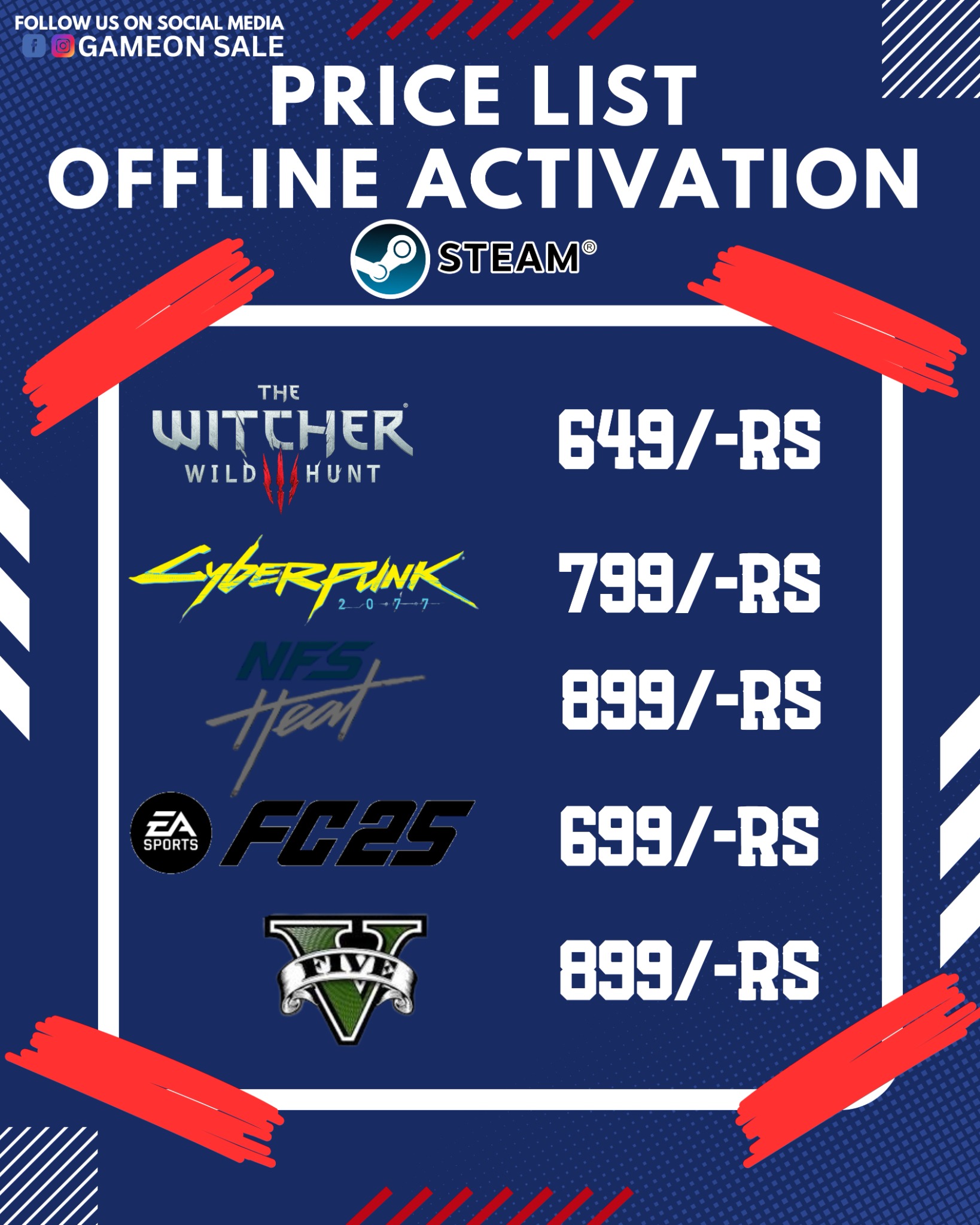 GameOn sale Facebook ad: Welcome to Game on sale