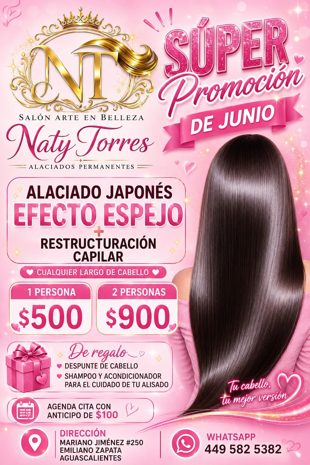 Salón arte en belleza NATY TÓrres Facebook ad: Última semana de promoción