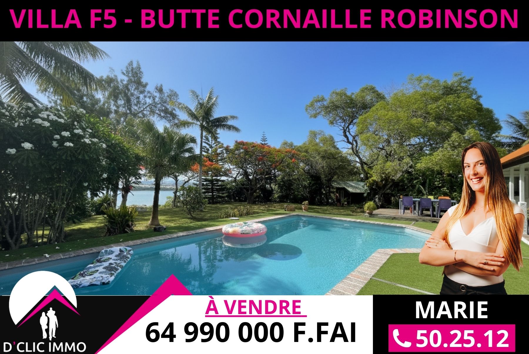 D'clic Immo Facebook ad: A VENDRE! VILLA F5 + DÉPENDANCES, ROBINSON