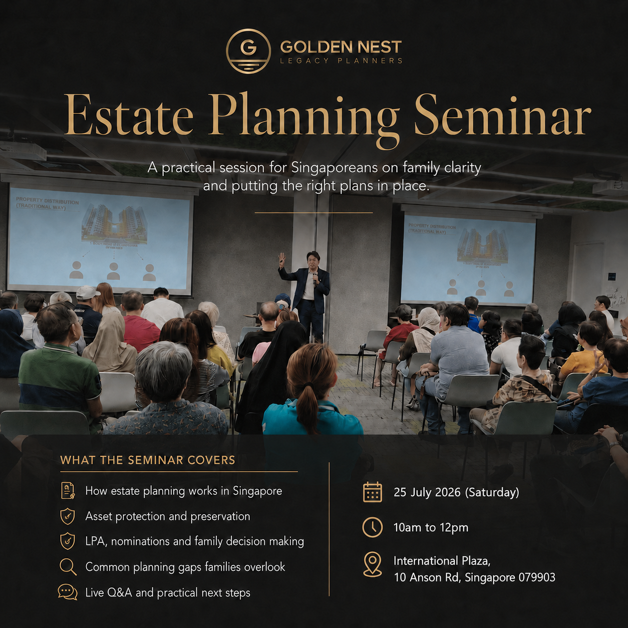 Golden Nest Legacy Planners Facebook ad: Don't Leave Your Legacy to Chance