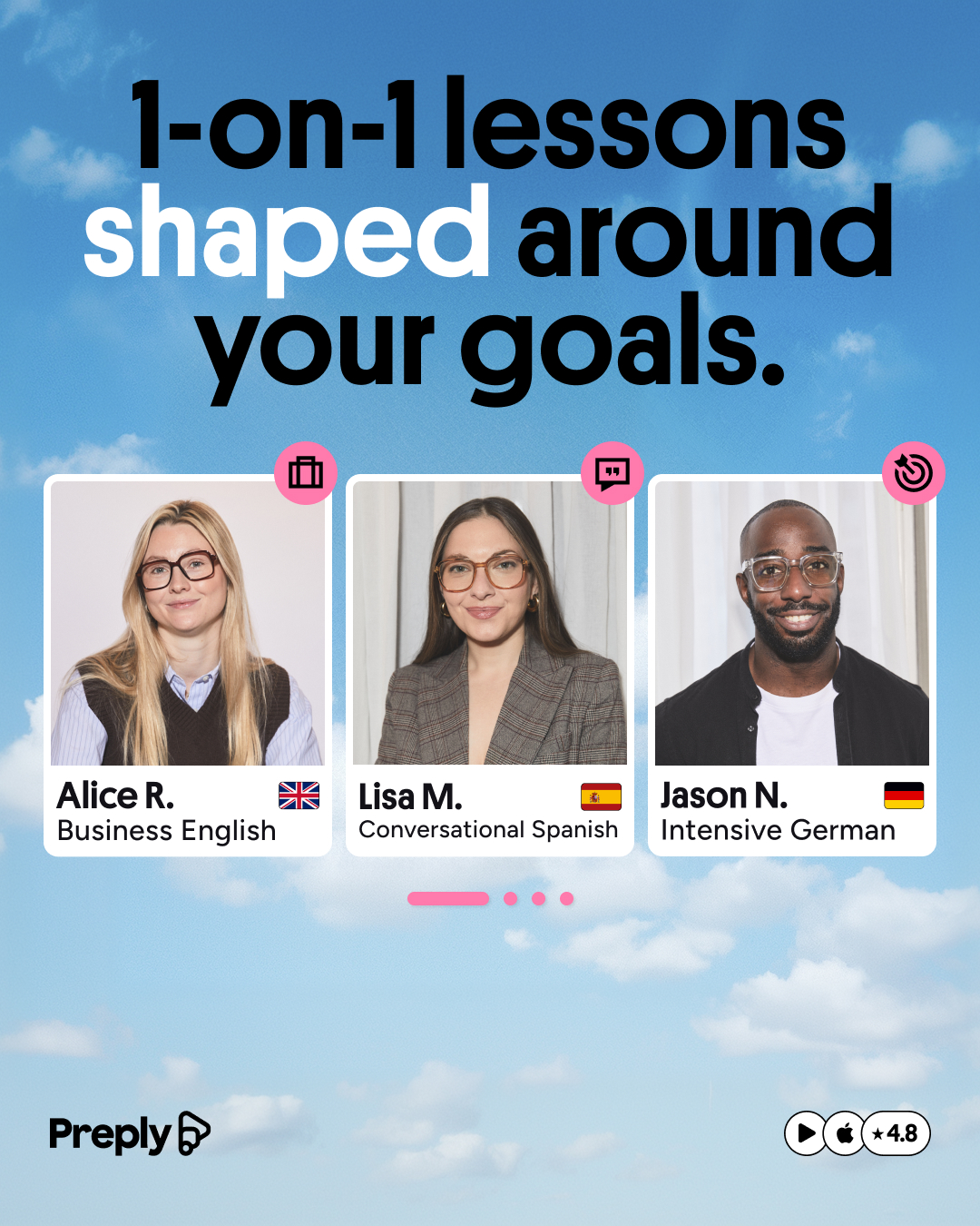 Preply Facebook ad
