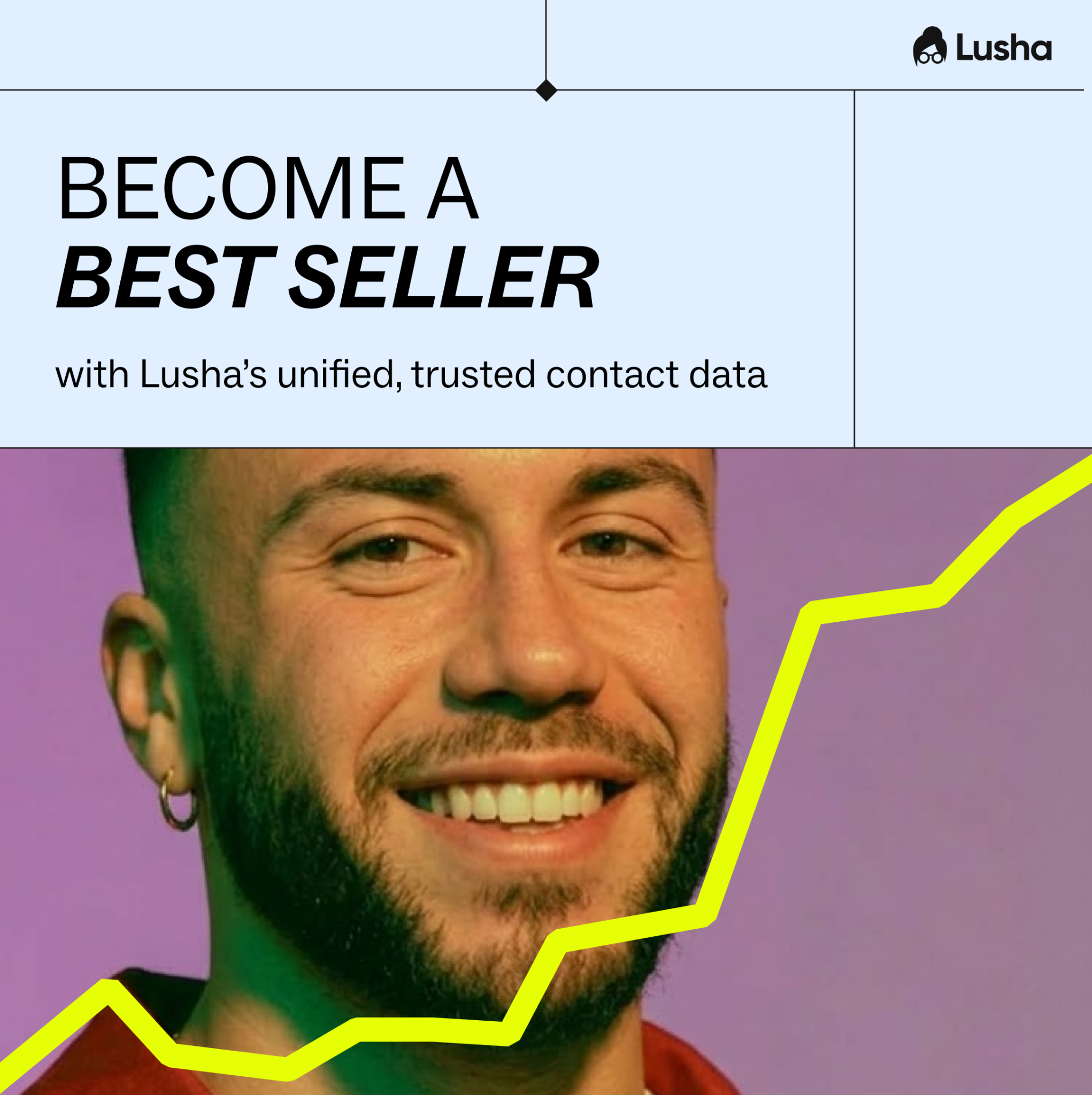 Lusha Facebook ad