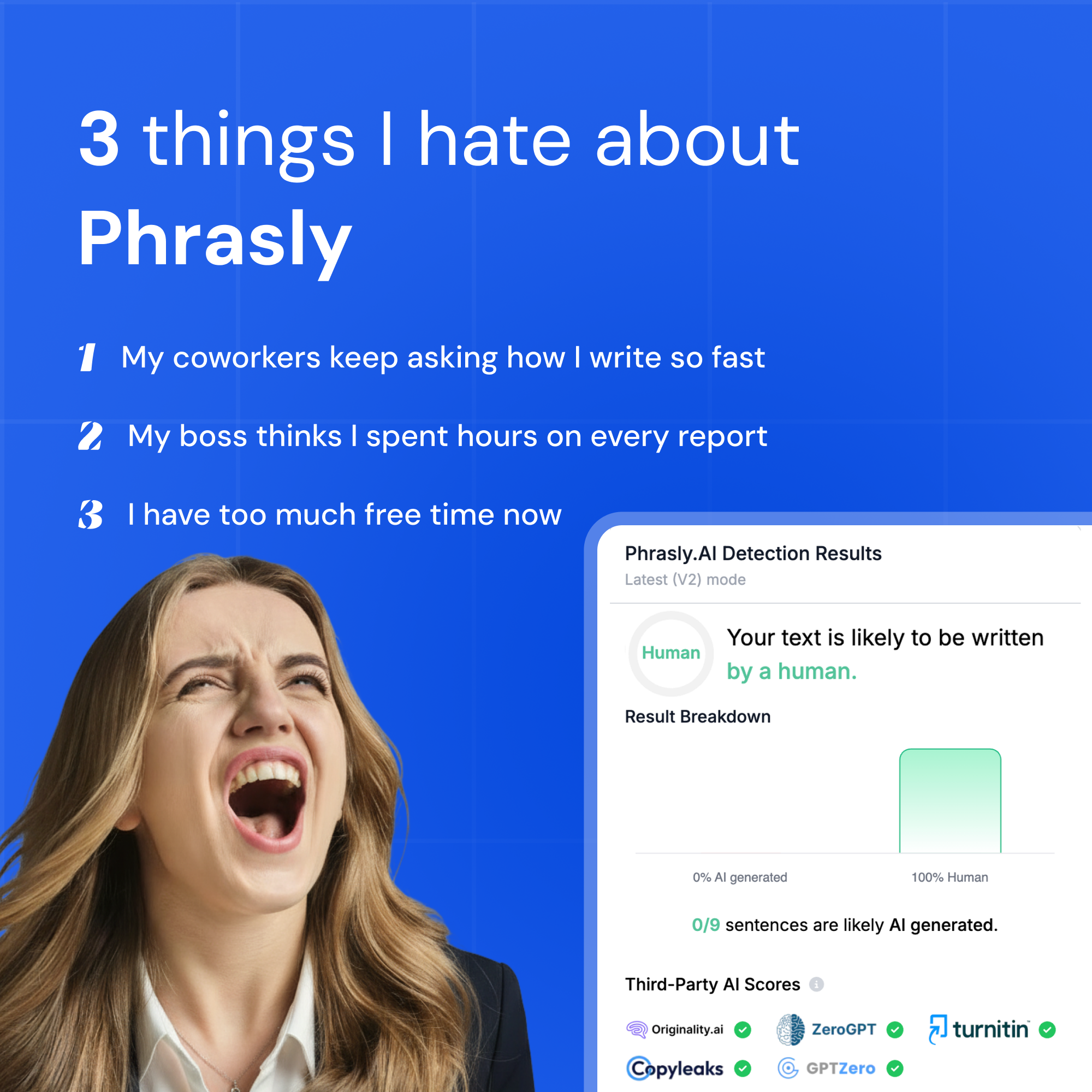 Phrasly.AI Facebook ad