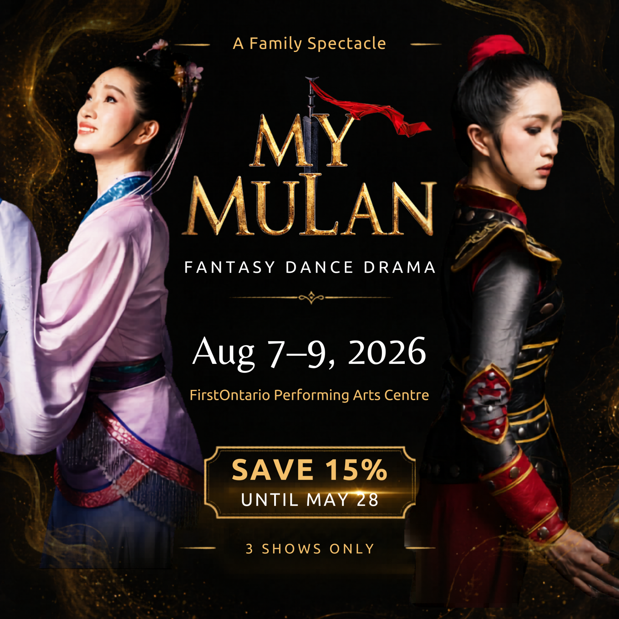 My Mulan Fantasy Dance Drama Facebook ad: Early Bird Ends May 28
