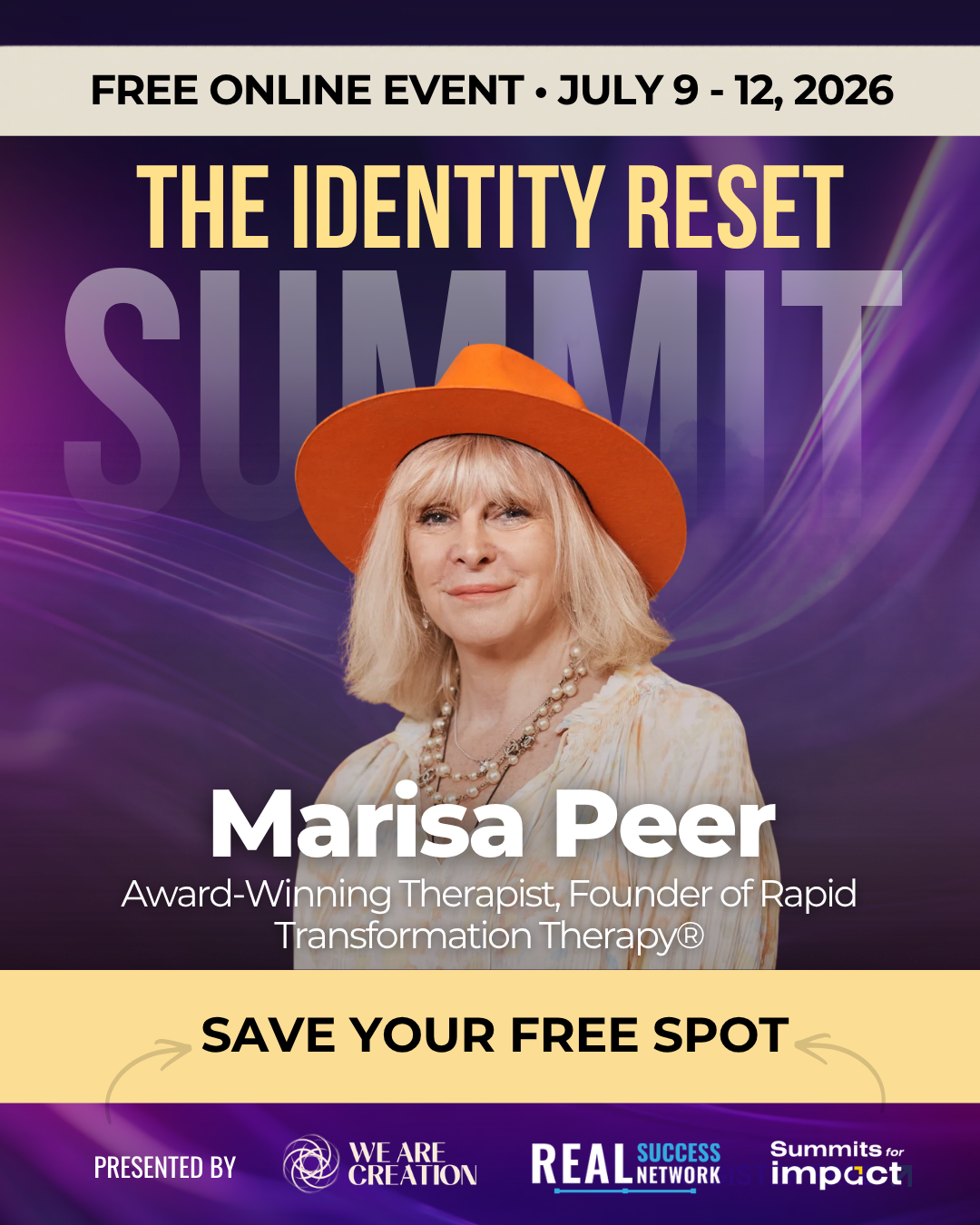I Challenge You Facebook ad: Get Your Free Ticket: The Identity Reset Summit