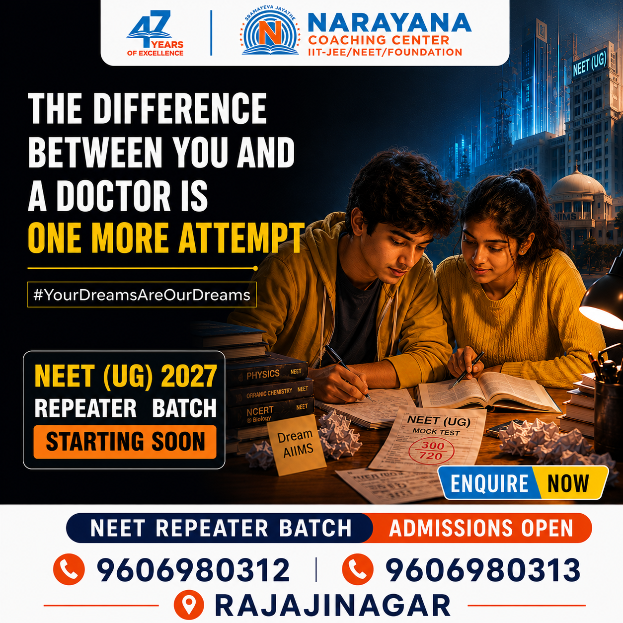 Narayana IIT JEE & NEET Coaching Institute Rajajinagar Facebook ad