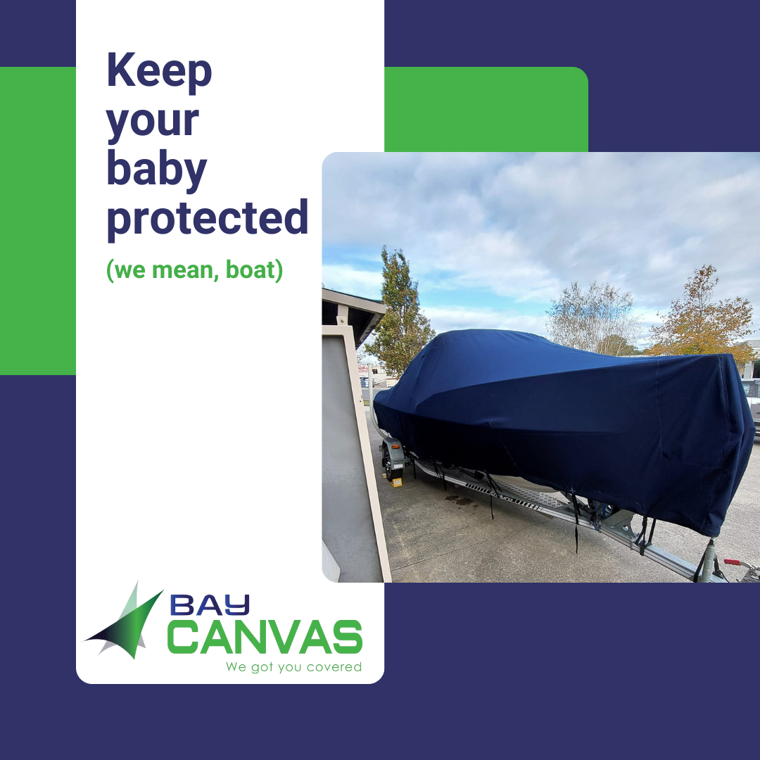 Bay Canvas Facebook ad: High-quality, custom boat coverings
