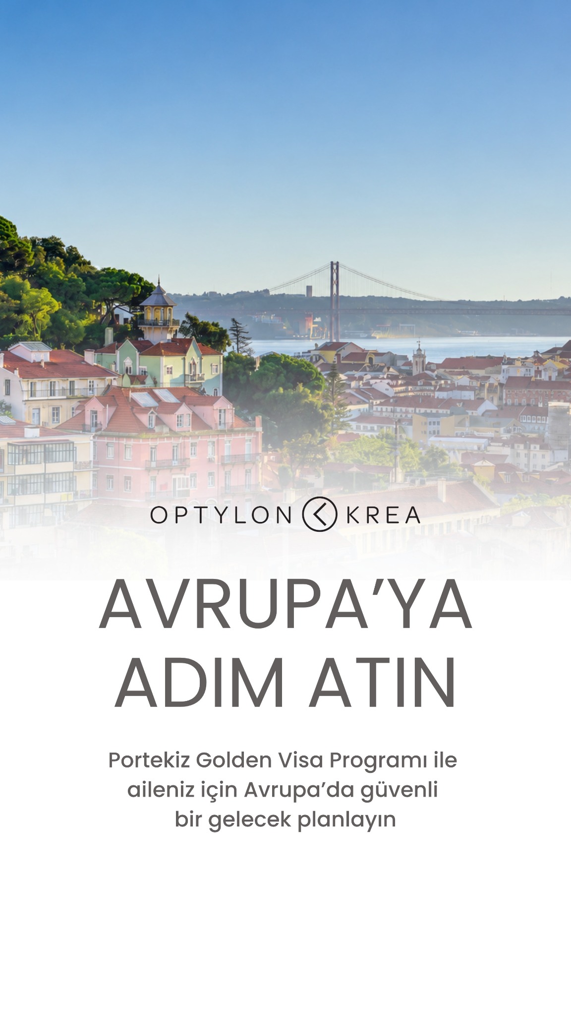 Optylon Krea Portugal Facebook ad: Portekiz Golden Visa Programı ile Ailenizin Geleceğine…