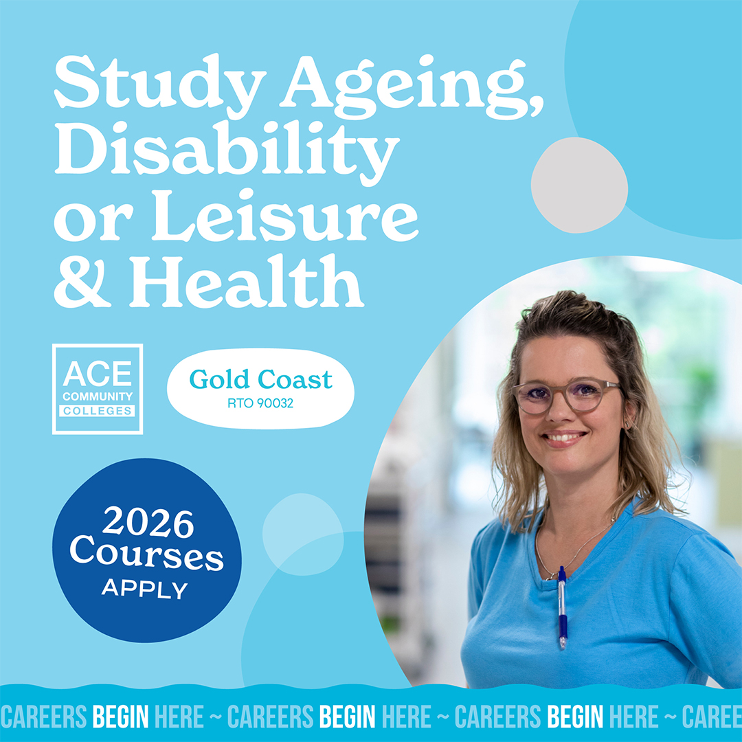 ACE Community Colleges RTO 90032 - Gold Coast Facebook ad: Join the healthcare frontline.