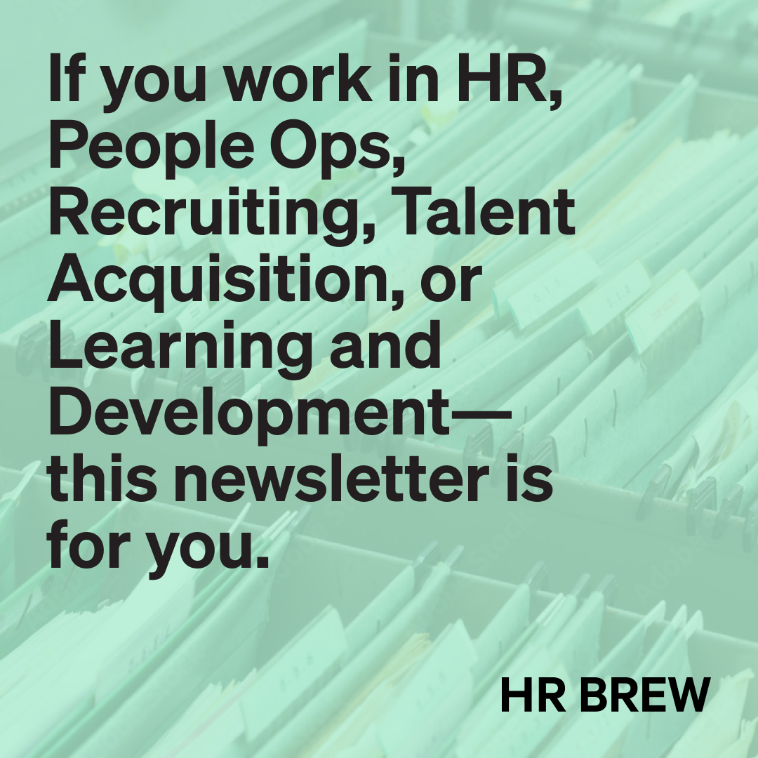 HR Brew Facebook ad: HR industry news in just minutes a day