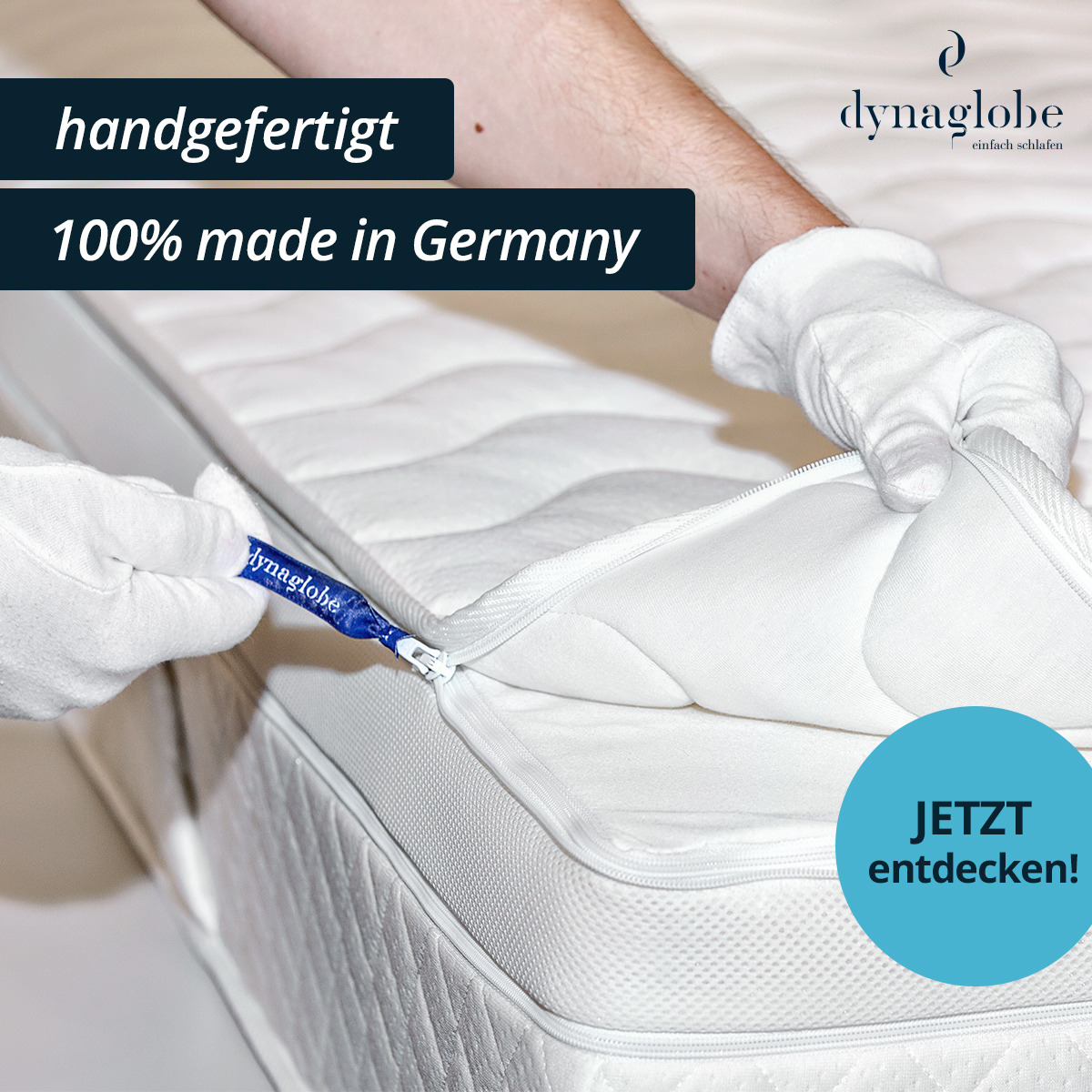 Dynaglobe - einfach schlafen Facebook ad: Schlafkomfort aus Meisterhand