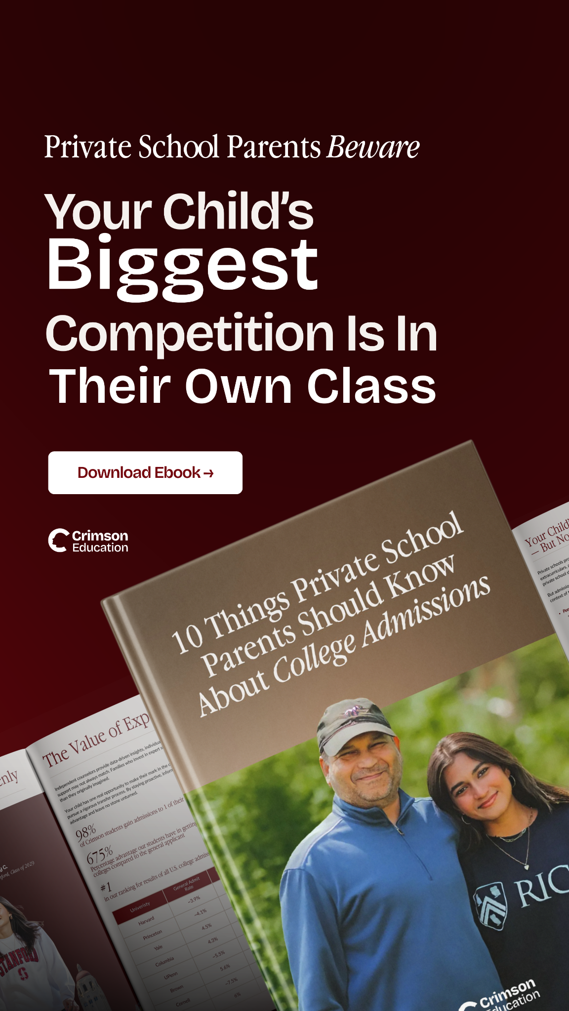 Crimson Education Facebook ad