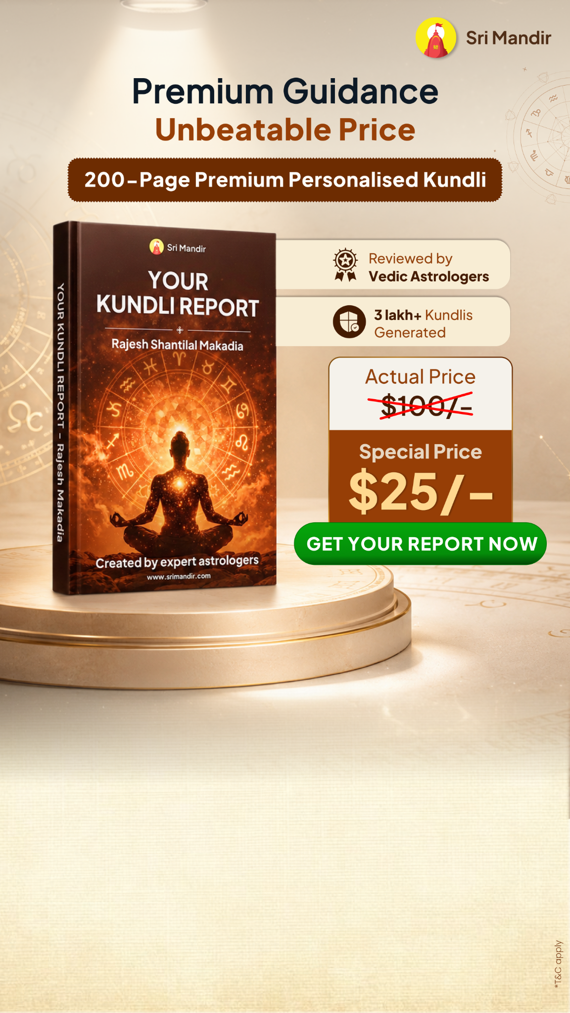 Kundli Guide by Sri Mandir Facebook ad