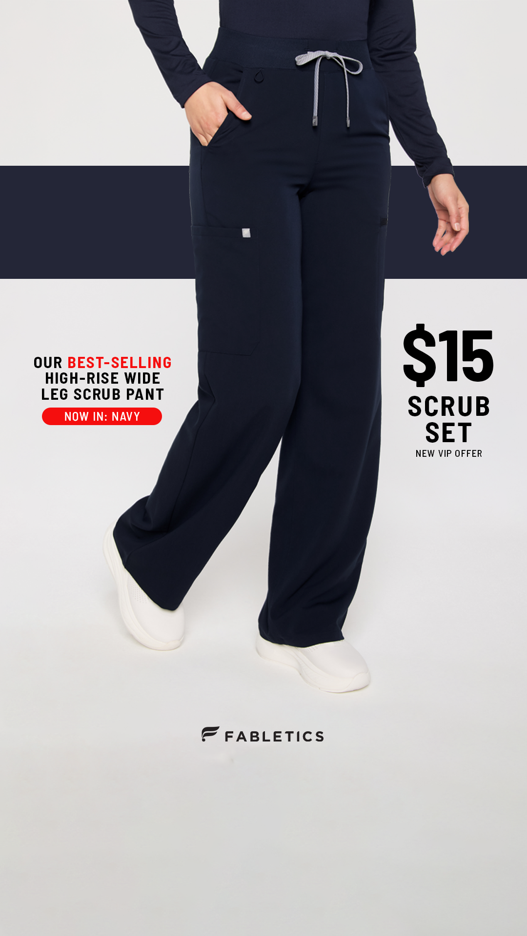 Fabletics Scrubs Facebook ad
