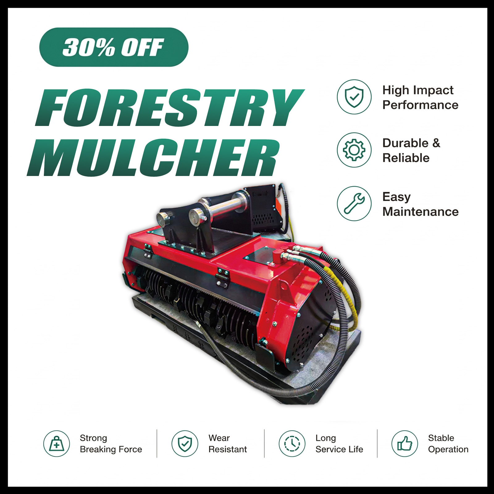RSBM Attachments Facebook ad: Forestry Mulcher