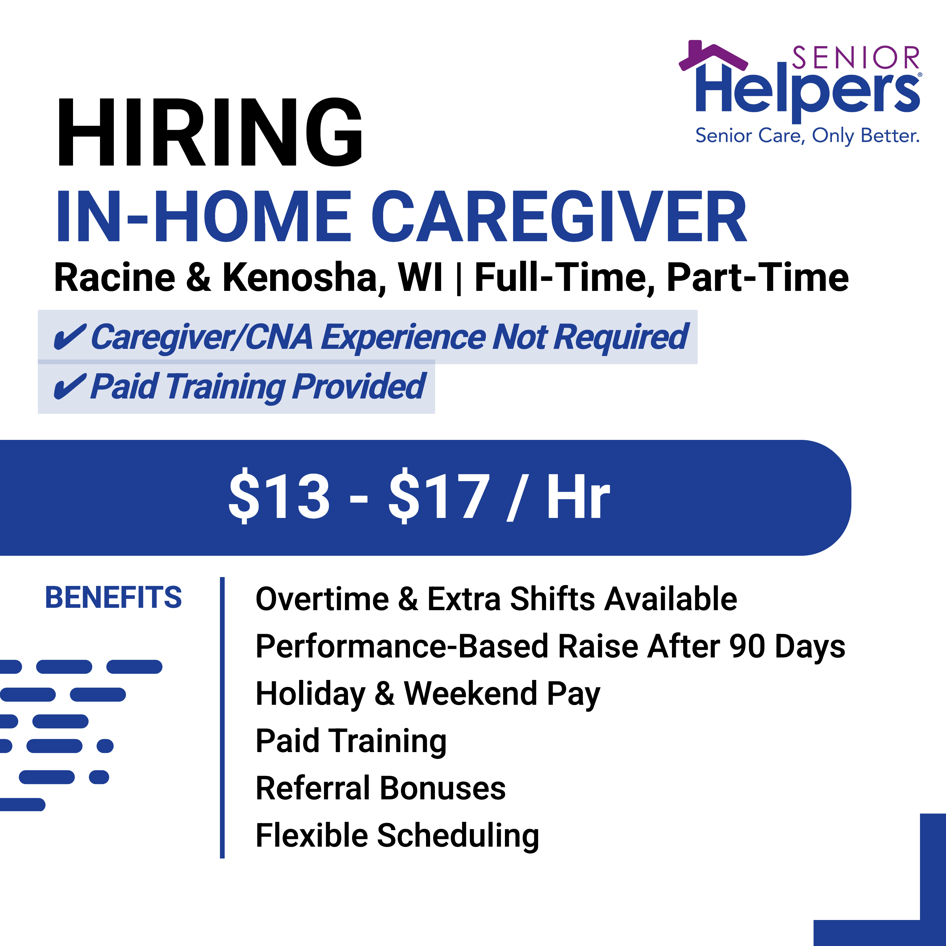 Hireline Healthcare Jobs Facebook ad: Caregiver Application