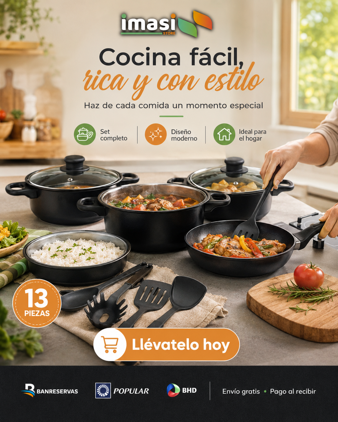 IMASI RD STORE Facebook ad: Cocina completa en un solo set