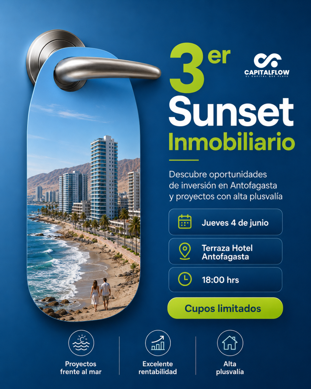 Capitalflow.cl Facebook ad: Invierte en Antofagasta
